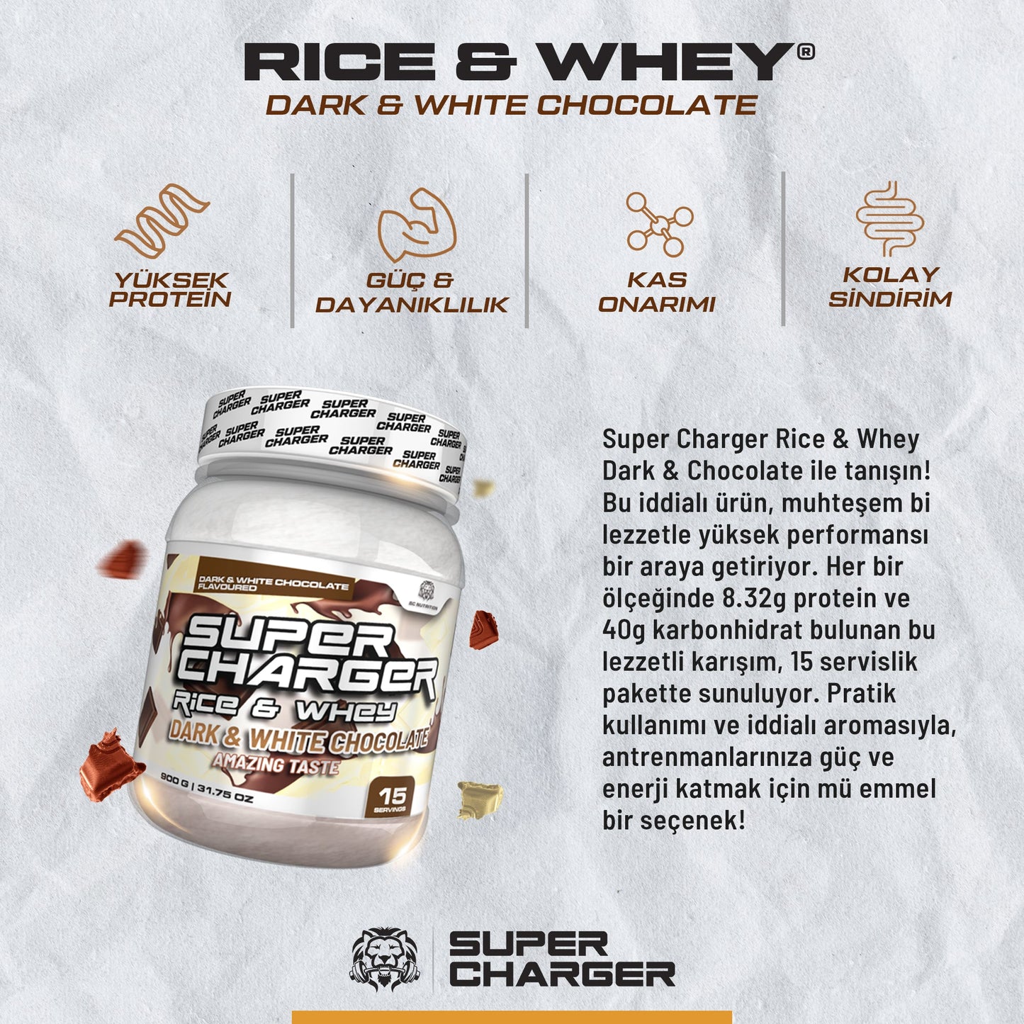 Rice & Whey Dark & White Chocolate - Super Charger